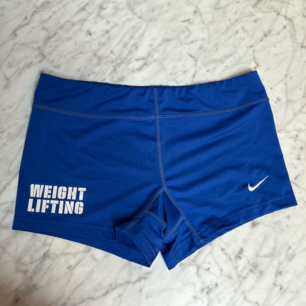 Nike weight lifting shorts blue